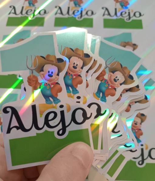 Sticker Holográfico 5 a 7cm
