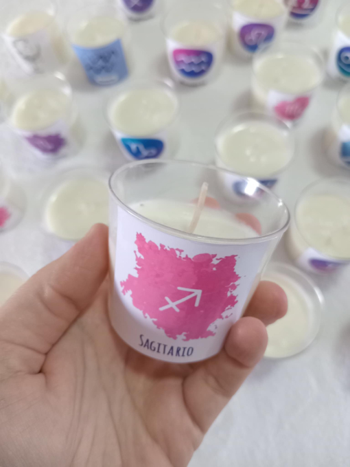 Vela de soja en vasito