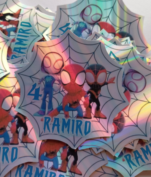 Sticker Holográfico 8 a 10cm